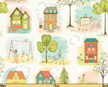 Be My Neighbor - Around The Neighborhood Ivory by Terri Degenkolb from Windham Fabrics