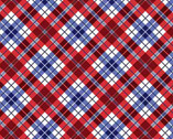 Proud To Be An American - Plaid Red Blue from Timeless Treasures Fabric