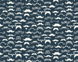 Licensed To Carry - Moustache Carbon  from Dear Stella Fabric