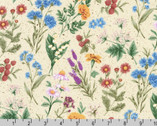 Flowerhouse Botanical Garden - Flower Berries Sand from Robert Kaufman Fabrics