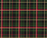 Christmas Cotton Glitter - Plaid Green Red from Fabric Traditions Fabric