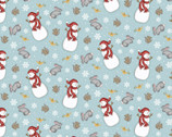 Snowman’s Dream - Tossed Snowkids Snowman Animals from Studio E Fabrics