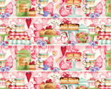 Tweets and Treats - Cupboard Pink from Henry Glass Fabric