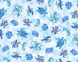 The Sea is Calling - Turtles Blue from Studio E Fabrics