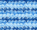 The Sea is Calling - Waves Blue from Studio E Fabrics