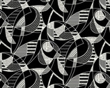 Language of Color - Abstract Geometric Black from Studio E Fabrics
