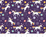 Magical Space - Celestial Unicorns Purple from Camelot Fabrics