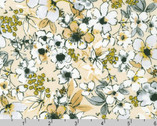 Rosette - Packed Blooms Natural from Robert Kaufman Fabrics