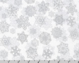 Holiday Flourish - Snow Flowers Snowflakes Ice from Robert Kaufman Fabrics