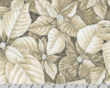 Holiday Flourish - Poinsettia Taupe from Robert Kaufman Fabrics