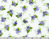 Flowerhouse FLANNEL - Floral Toss White from Robert Kaufman Fabrics