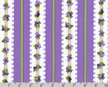 Elizabeth - Stripes Floral Purple from Robert Kaufman Fabrics