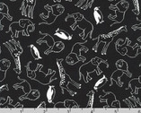 Animal Club - Animals Black from Robert Kaufman Fabrics