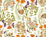 Summer Splash - Field Mice Khaki by Tracey English from Clothworks Fabric