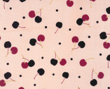 Kawaii Girl OXFORD - Cherry Dot Light from Kokka Fabric