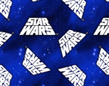 Star Wars FLEECE - Retro Logo Blue from Camelot Fabrics