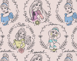 Disney Princess FLEECE - Princesses Framed Pink from Camelot Fabrics