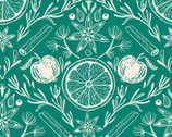 Hot Cider - Ingredient Toile Teal from P & B Textiles Fabric