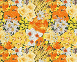 Secret Garden - Blossom Toss Yellow Orange from Paintbrush Studio Fabrics