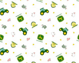 John Deere Nursery - Tractor Toss White from Springs Creative Fabric