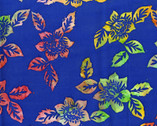 Bali Hawaii II - Small Hibiscus Blue from Benartex Fabrics