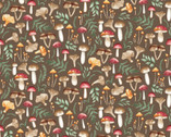 Foliage and Fur Coats - Mushroom Mix Brown by Beth Reed from Studio E Fabrics