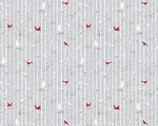 Winter Whites - Birch Stripe Grey from Studio E Fabrics