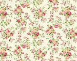 Serene Garden - Floral Vines Cream Mary Jane Carey from Henry Glass Fabric