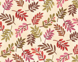 Canyon Birds - Tossed Leaves Cream by Jennifer Brinley from Studio E Fabrics