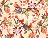 Canyon Birds - Birds Allover Cream by Jennifer Brinley from Studio E Fabrics