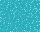 Chicken Tracks - Chicken Scratch Turquoise from Andover Fabrics