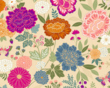 Luxe - Large Flora Cream from Makower UK  Fabric