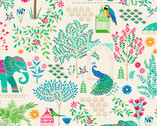 Jaipur - Scenic Cream from Makower UK  Fabric