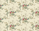 Meadowlark Manor - Birds Lt Cream from Andover Fabrics