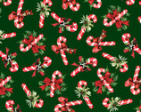 Merry Melody - Tossed Candy Canes from P & B Textiles Fabric