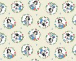 Disney Princess - Snow White And Seven Dwarfs Cream from Camelot Fabrics