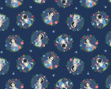 Disney Princess - Snow White And Seven Dwarfs Navy from Camelot Fabrics