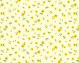 Lemon Bouquet - Tiny Lemon Floral Butter Yellow from Timeless Treasures Fabric