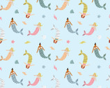 The Shark Side - Mermaids Aqua from Dear Stella Fabric