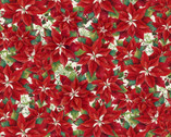 Christmas Prints - Poinsettia Red from David Textiles Fabrics