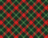 Christmas Prints - Xmas Tartan VII Red Green from David Textiles Fabrics