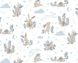 Bunny Dreams White FLANNEL from Camelot Fabrics