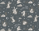 Bunny Dreams Grey FLANNEL from Camelot Fabrics