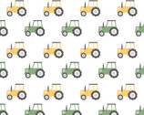 Tractors White FLANNEL from Camelot Fabrics