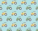 Tractors Aqua FLANNEL from Camelot Fabrics