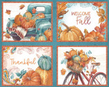 Pumpkin Please - PANEL 36 Inches from 3 Wishes Fabric