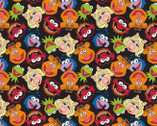 Disney Muppets FLANNEL Black from Camelot Fabrics