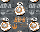 Star Wars FLEECE - BB8 58 Inches Grey from Camelot Fabrics