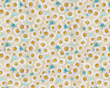 Beach Bound - Daisy Allover Beige from Henry Glass Fabric