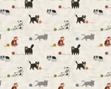 Here Kitty Kitty - Play Time Cream from Paintbrush Studio Fabrics